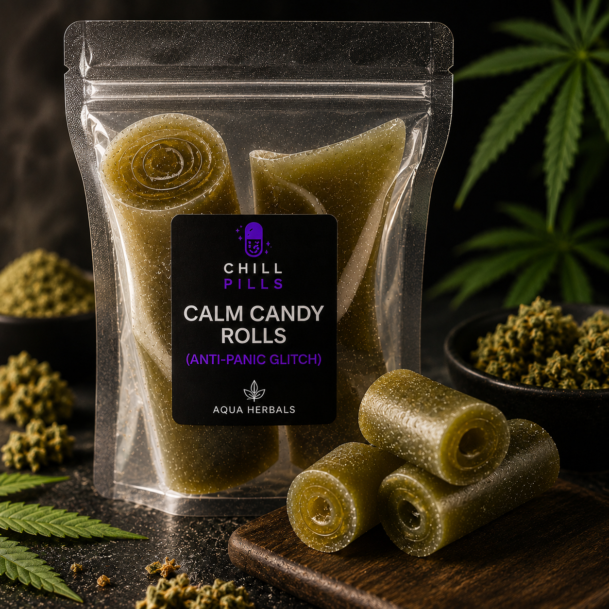 ChillPills Calm Candy jelly Rolls Guava flavour (Anti-Panic Glitch)