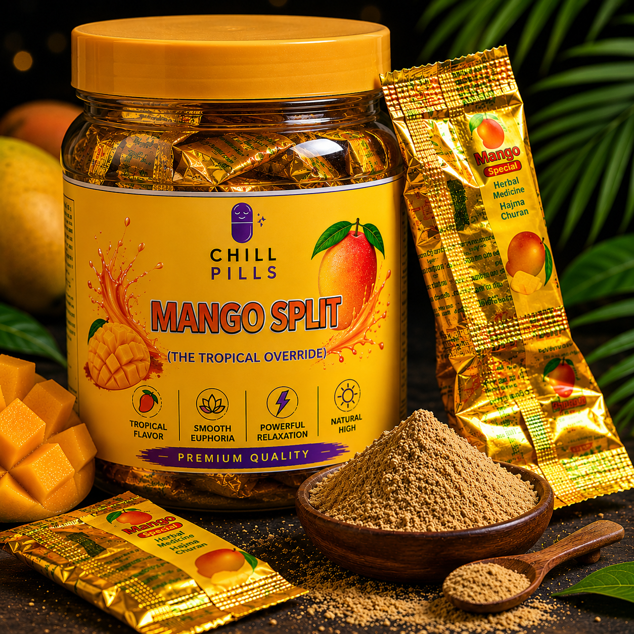ChillPills Mango Split (The Tropical Override) Pack of 40