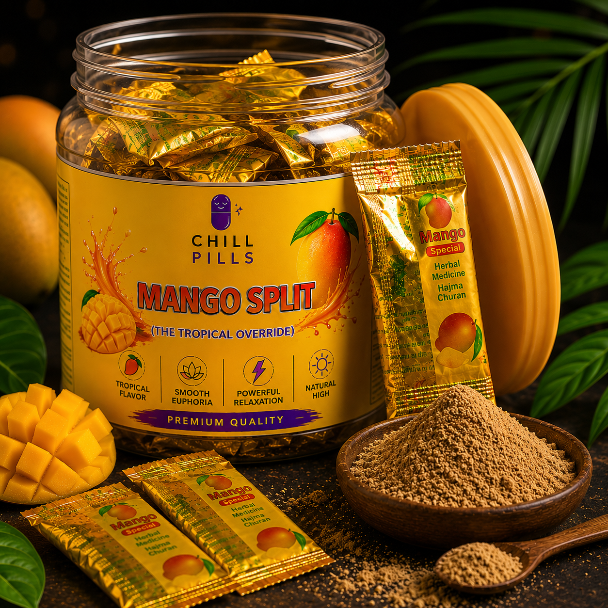 ChillPills Mango Split (The Tropical Override) Pack of 40
